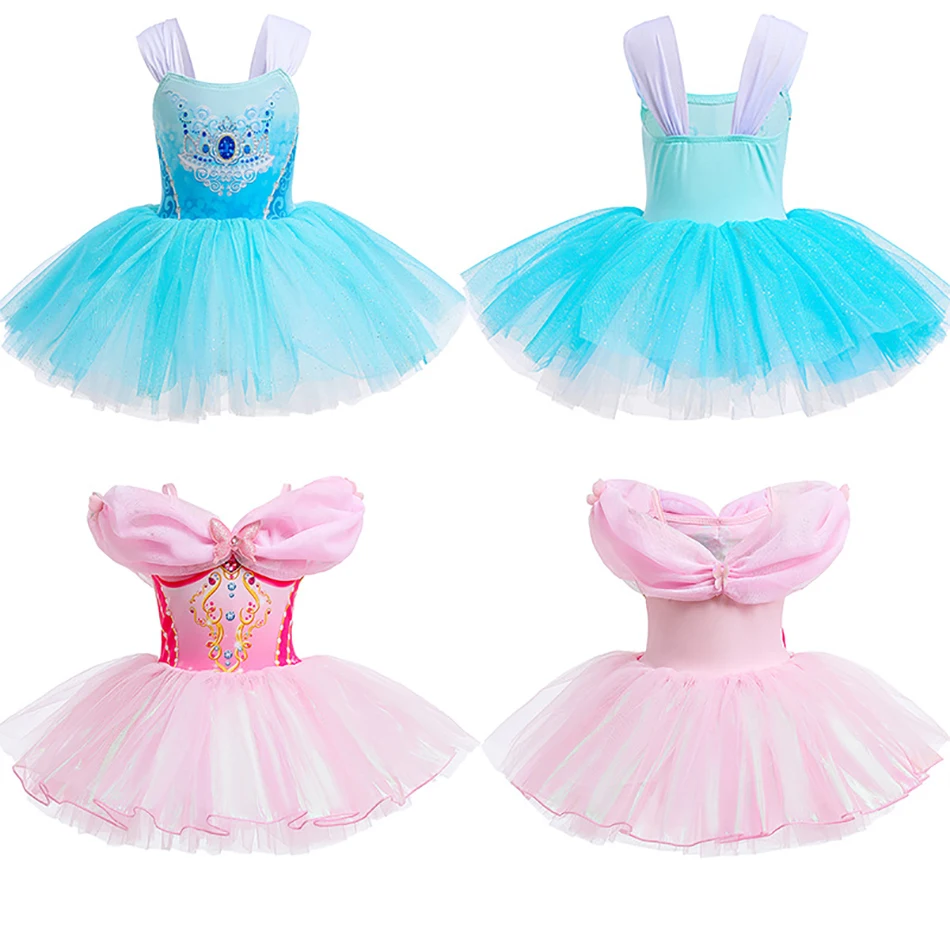 

Балетное платье для маленьких девочек, детское платье Белоснежки, Рапунцель, Золушка, Эльза, Анна, Холодное сердце, детский костюм на день ро...