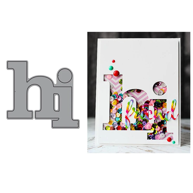 Новые металлические трафареты для вырезания Big Word Hi рукоделия скрапбукинга