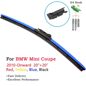 

HESITE Colored Hybrid Wiper Blades For BMW MINI Couper Coupe R56 R58 Accessories 2Pcs Red Yellow Car Front Window Screen Wipers