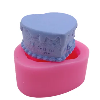 

Lovely Heart Design Soap Molds Mousse Cake Mold 3D Silicone Mould for Soap Candle Wax Plaster Crafts Making