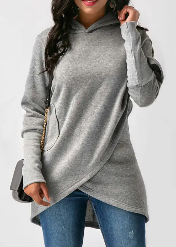 

Women Long Sleeve Hoodie Sweatershirt Pullover Tops