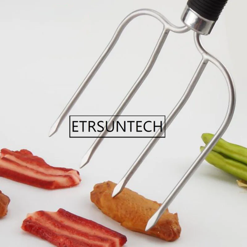 50pcs Four Needle Stainless Steel Turkey Fork Oven Lifter Barbecue Roasting Outdoor Tools Chicken Camping