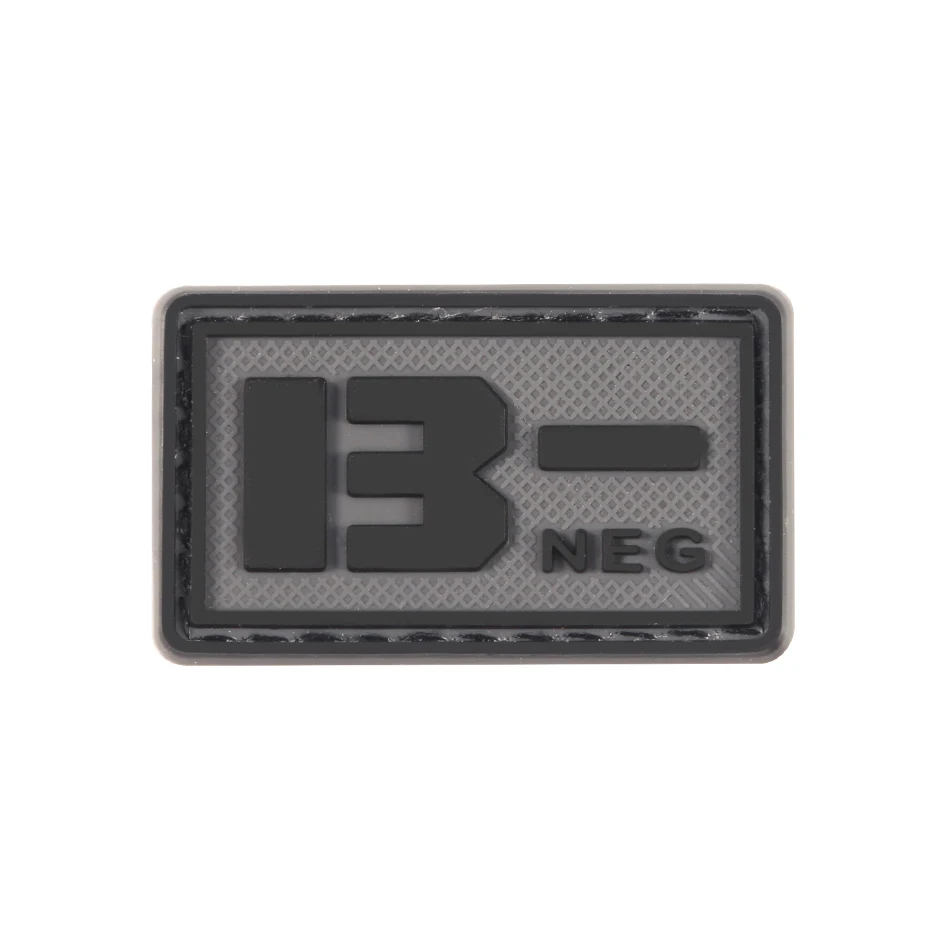 14 Пластырь типа крови A+ B+ AB+ O+ Положительный A B AB O+ POS A-B-AB-O-NEG-отрицательный ПВХ значок боевой дух тактический военный крюк патч - Цвет: 14