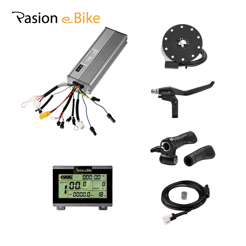 Flash Deal PASION E BIKE Components 1500W 45A Controller and Throttle PAS Sensor Electric Bike Components KT Controller Display LCD3 / 8 0