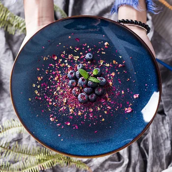 

Ceramic Tableware Set Looks Like Moonlight Kiln Luxuly Home Western Food Snack Home Gourmet Pastry Plates Restaurant Steak Plate