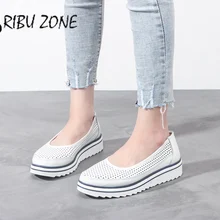 ZONE/Женская обувь на плоской подошве; белые тонкие туфли на плоской подошве; сезон лето; R09001