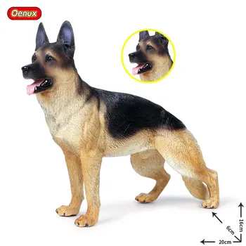 

20*6*16CM Simulation Static Solid Wild Animal Model German Shepherd Pet Dog Children's Hand-made Toy Decoration