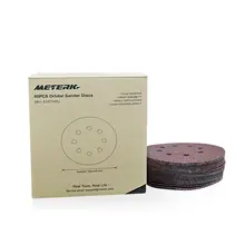 

METERK 5-INCH 8-HOLES HOOK AND LOOP SANDING DISCS PAPER 80PCS