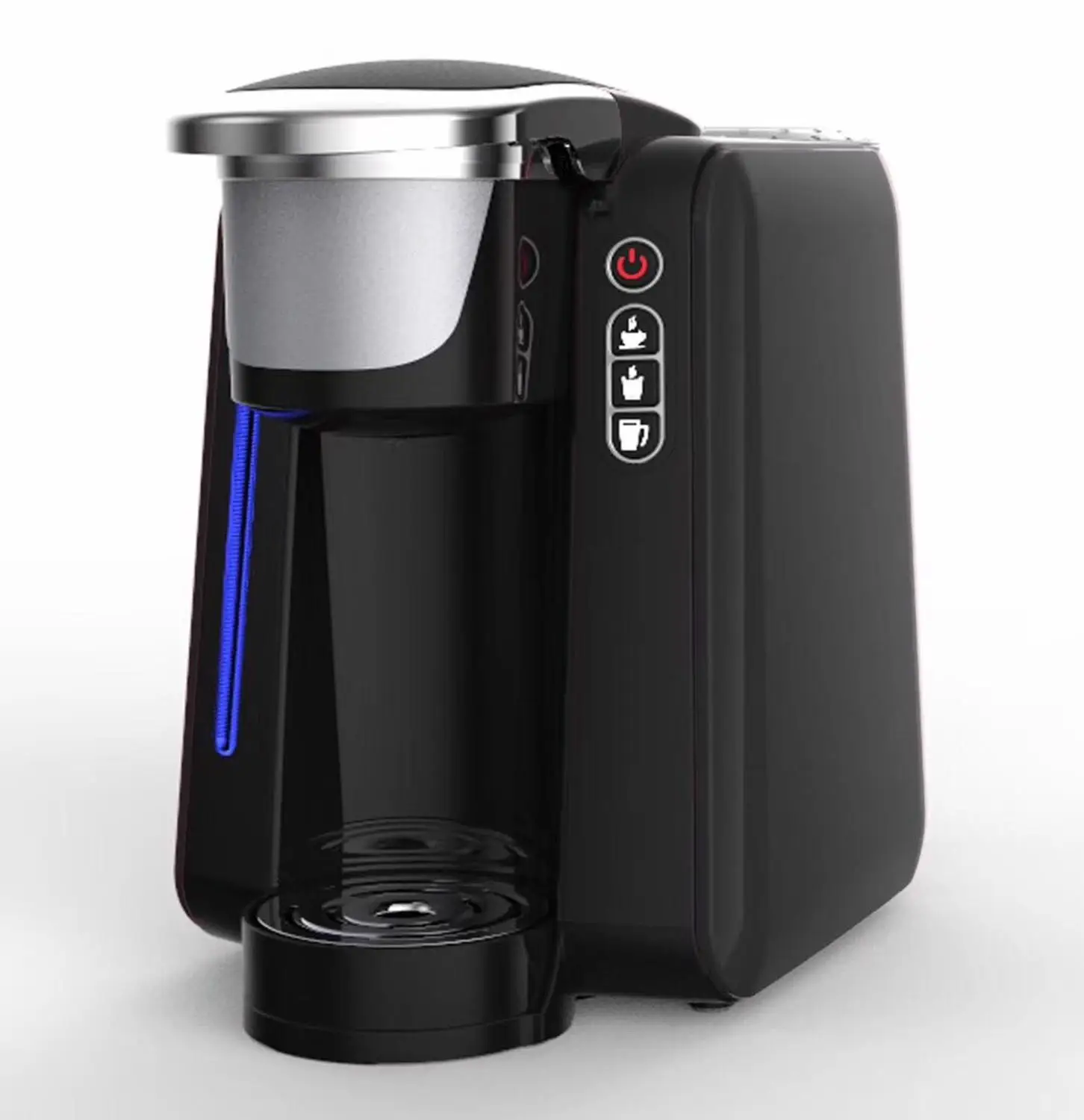 HiBREW K-Cup brewer; Кофеварка-машина, Кофеварка Kcup с одной чашкой, Капсульная кофемашина, автоматическая кофеварка - Цвет: Черный