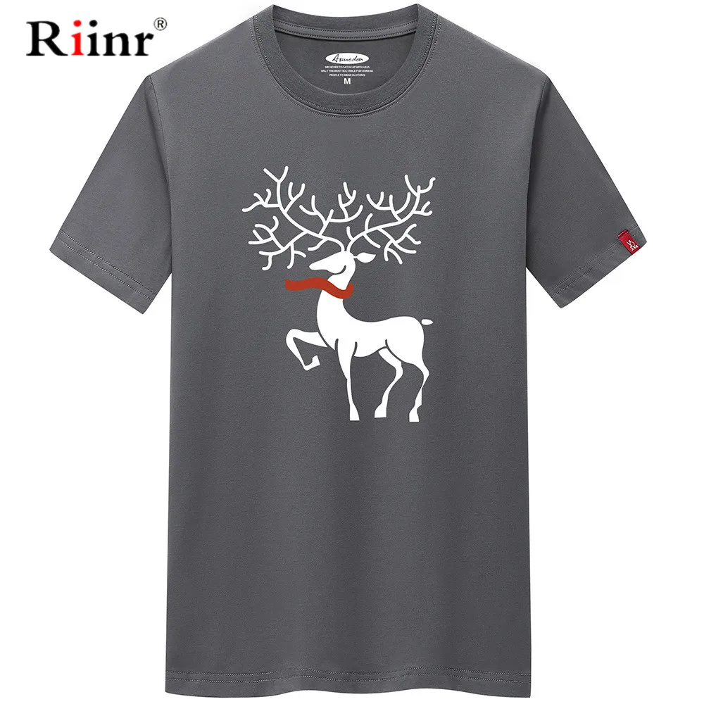 Футболка Riinr 6XL мужская с креативным принтом модная тенниска круглым вырезом и