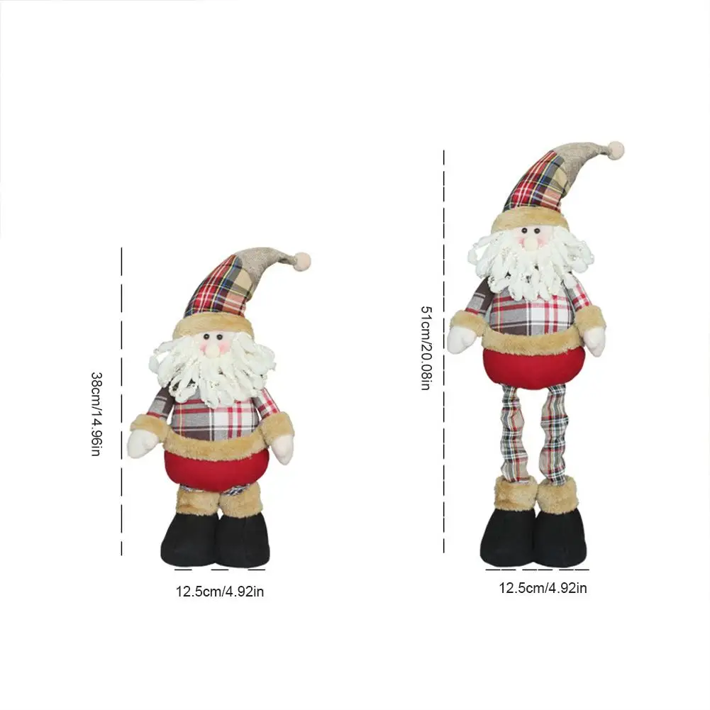 Рождественское украшение куклы Санта Снеговик телескопическая ножная кукла окна Обои для рабочего стола новогодние рождественские украшения для дома