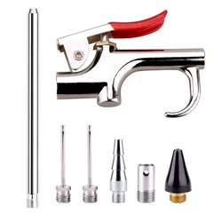 2021 bocal de ar kit de sopro spray ferramenta pneumática bico compressor ferramentas com 6 bicos prata pneumática soprando poeira arma ferramenta