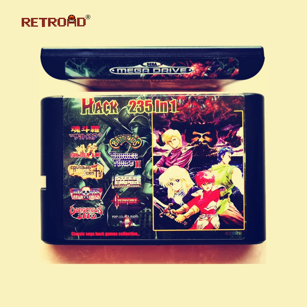 Новейший игровой картридж 235 в 1 16 бит игровая карта MD для Sega Mega Drive Retro Genesis емкость