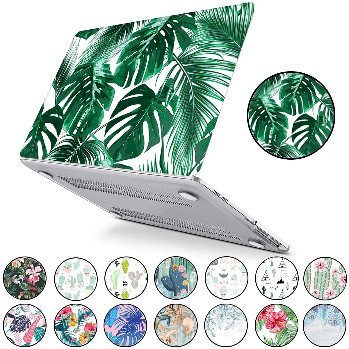 

Floral Case for Macbook Pro 13 A2159 2019 Glitter Matte Clear Cover for Mac book Pro 13 inch A1278 A1708 A1502 A1706 Touch Bar