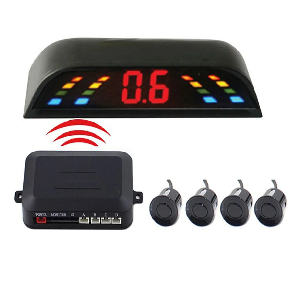 

4 Probe Intelligent Wireless WIFI Car Backing Rear View Radar Beeping Voice Visual Crescent Radar Car Security Camera PZ303