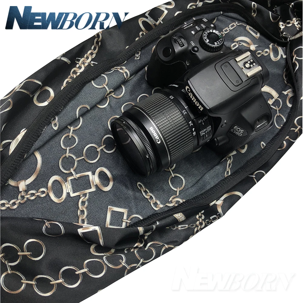Нейлон шали и шарфы пятно/цепь стиль ремешок на шею, через плечо для Canon Nikon sony DSLR камеры шарф мягкий черный