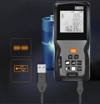 

Voice Playback Range Finder 50M 70M 80M Dual Horizontal Bubble Laser Measuring Instrument Dual Power Range Finder Laser Ruler