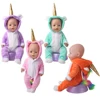 40-43 Cm Baby Boy Dolls Clothes Unicorn Colorful Tail Suit American Newborn Monster Toys Accessories Fit 18 Inch Girls Gift zf33
