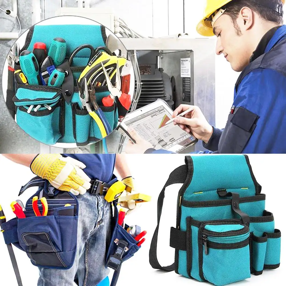 

Oxford Fabric Electrician Tool Waist Bag Organizer Wrench Hardware Storage Pouch