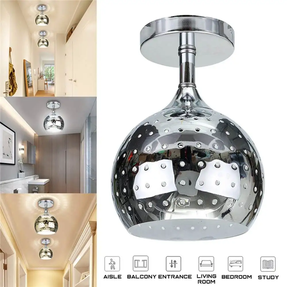 

Modern minimalist Mirror ball Ceiling lamp bedroom corridor entrance corridor balcony ceiling lamps ball porous personality