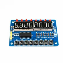 TM1638 LED Display 8-Bit Digital Tube Module 3-Wire 16 Keys 8 Bits Keyboard Scan And KEY LED Display Module For Arduino DIY Kit