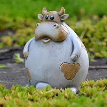 Садовый пейзаж двора цемент садовое украшение для сада животное наружное моделирование корова скульптура ручной работы Украшение