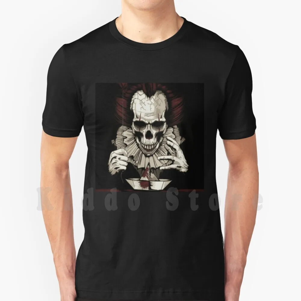 Spaventoso Clown Skull Halloween Horror Movie T Shirt Cotton Men Diy Print Cool Tee Clown Spaventoso Horror It Halloween Spaventoso Clown