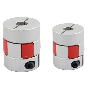 

2 Pcs Shaft Coupling 30Mm Length 25Mm Diameter Motor Coupler Aluminum Alloy Joint Connector, 5Mm to 8Mm & 5Mm to 10Mm