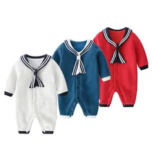Best Price Baby Rompers Clothes Fashion Newborn Baby Boy Girl Sailor Long Sleeve Infant Kids Bebes Jumpsuits Outfits One Piece Children Top