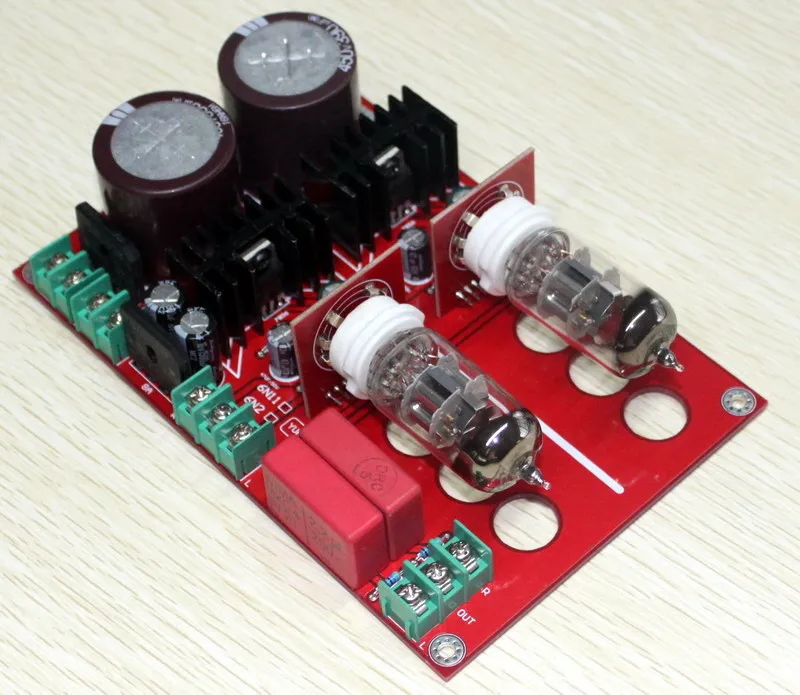 AC 50-110V or 6-12V 6N1 tube pre-amplifier board/using Weimar capacitive coupling capacitors with the top 1.8 UF amp board | Электроника