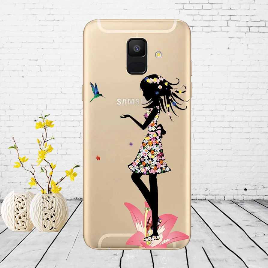 A35 Силиконовый чехол для телефона samsung Galaxy A6 Dual SIM SM A600 A600F мягкая ТПУ задняя крышка для samsung A6 Plus A605 A605F - Цвет: A35