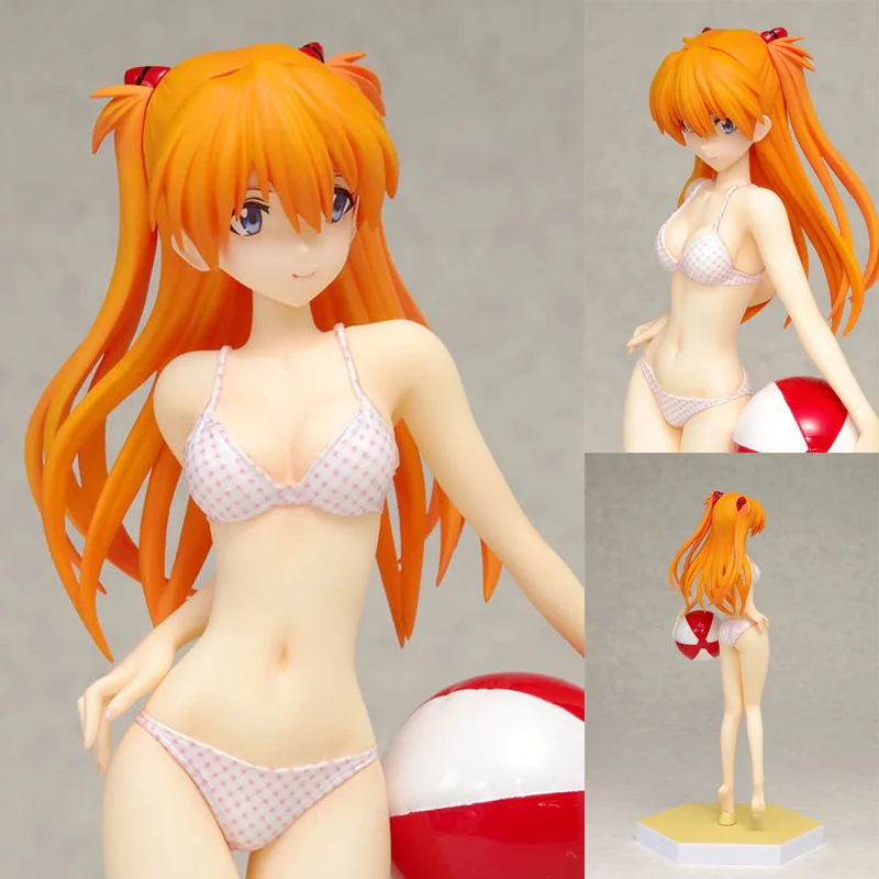 

Anime Wave Eva New Century Evangelion Asuka Comic Swimwear Figurine Garage Kit Decoration