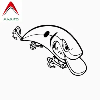 

Aliauto Creative Car Sticker Fishing Lure Vinyl Truck Window Decor Black/Silver Personality Accessories PVC Decal,16cm*11cm