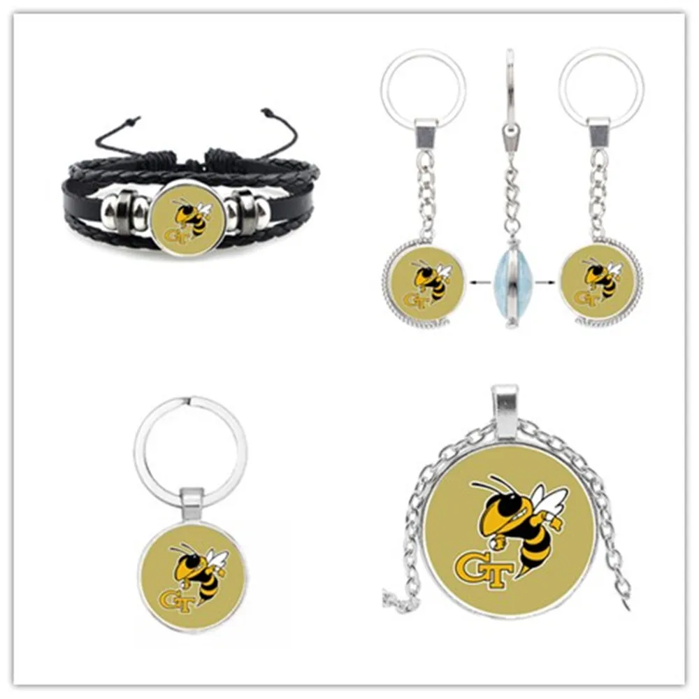 Брелоки для ключей из университета 10 шт./лот футбольный спортивный браслет