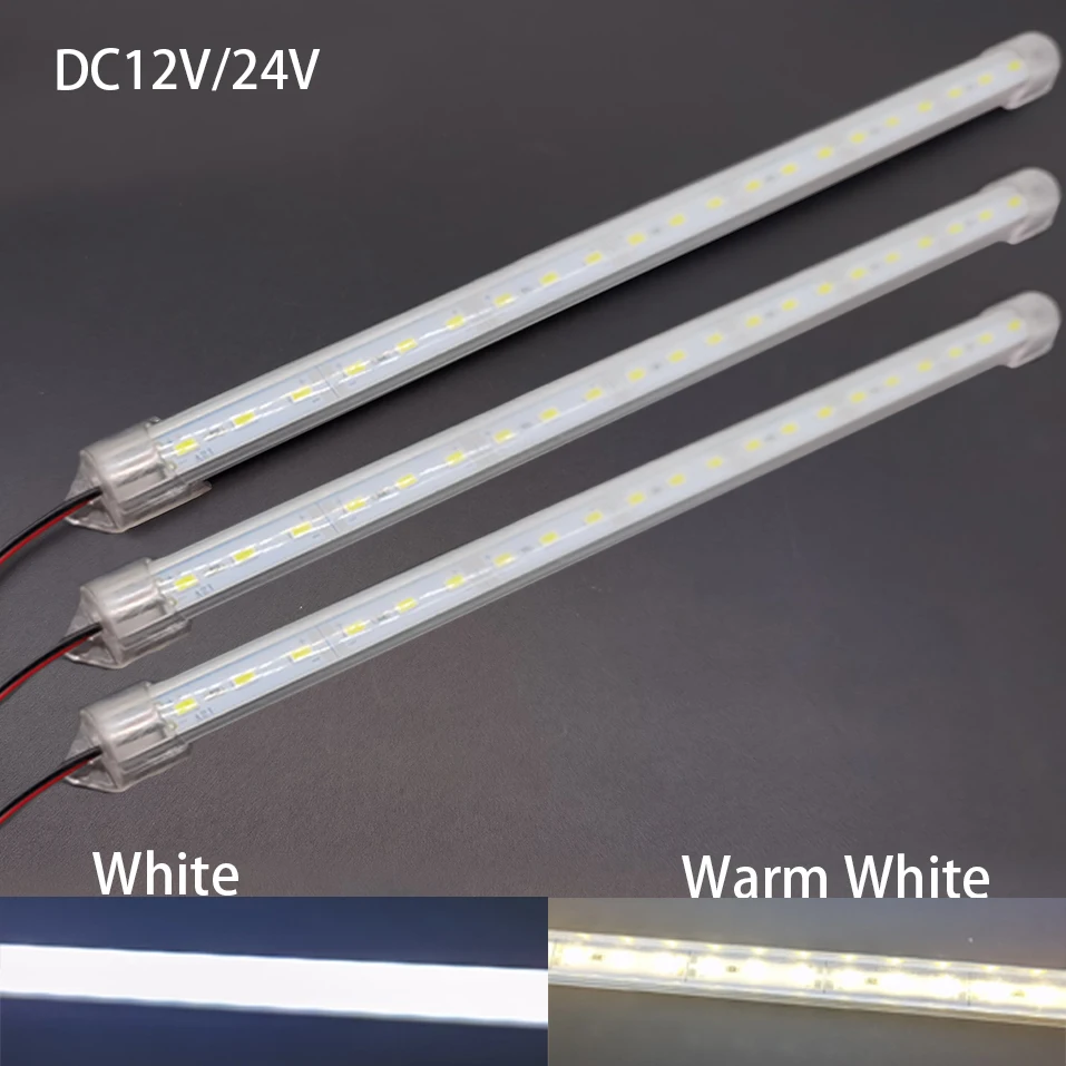 12V/24V 24/48 LED Strip Light LED Tube Light Bar Hard Rigid White For Car Home 