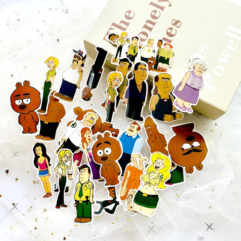 34 шт. Brickleberry мультфильм винтажные Переводные картинки Скрапбукинг дети для DIY телефон ноутбук мотоцикл водонепроницаемые наклейки