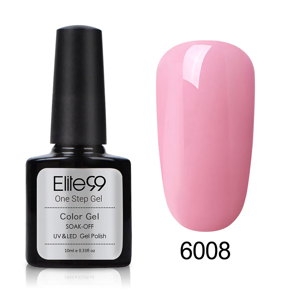 6008 Elite99 10 мл гель для ногтей one step Лаки без необходимы вещи наивысшего Базовое покрытие Гель-лак для ногтей 3 в 1 УФ гель для ногтей маникюр гель лак - Цвет: 6008