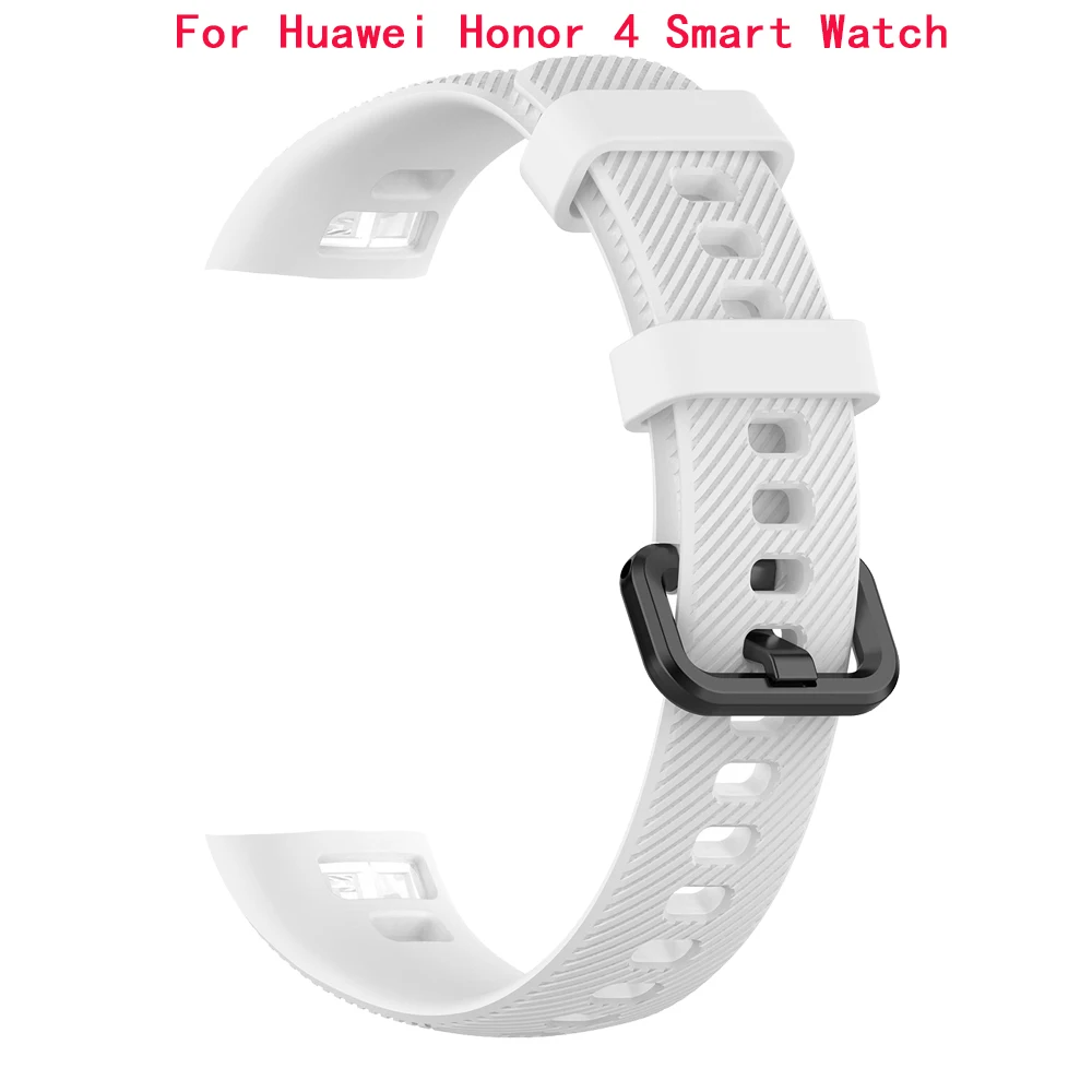 Для huawei Honor 4 ремешок силиконовый браслет ремешок спортивный сменный водонепроницаемый браслет с инструментом для huawei Honor 3 умные часы - Цвет: White