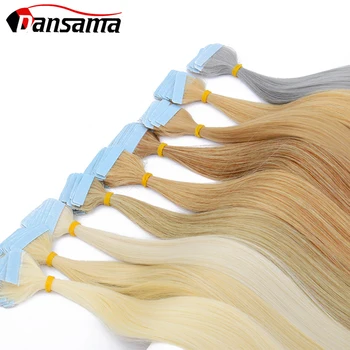 

Dansama Straight Tape In Hair Extension Pure Color Double Sided Adhesive Tape Hair 22 Inch 40 Pcs/pack Skin Weft Synthetic Hair