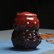 Форма тыквы чайная коробка канистра кухня кофе порошок Органайзер чайная жестяная коробка для хранения керамический чайник Caddies влагонепроницаемое уплотнение Caddy