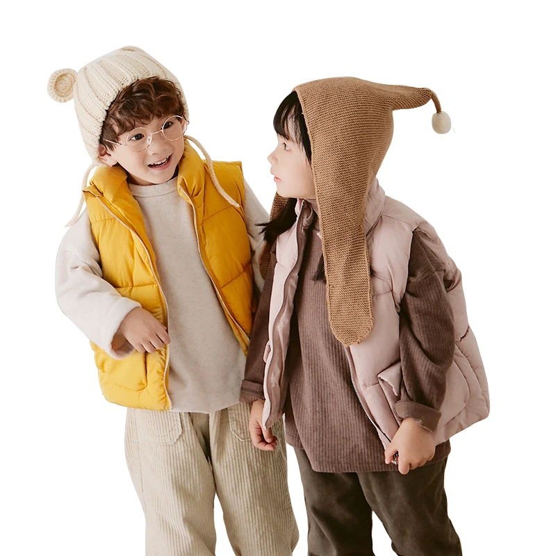

2 - 8 yrs children school pocket vest waistcoat girls boys winter kids waterproof vest 2019 winter boys thick warm leisure vest