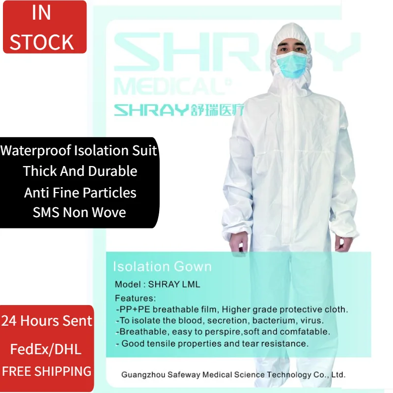 

Waterproof Isolation Suit Disposable Protective Isolation Gown Clothing Antistatic Dust Durable And Brathable For Salon Use