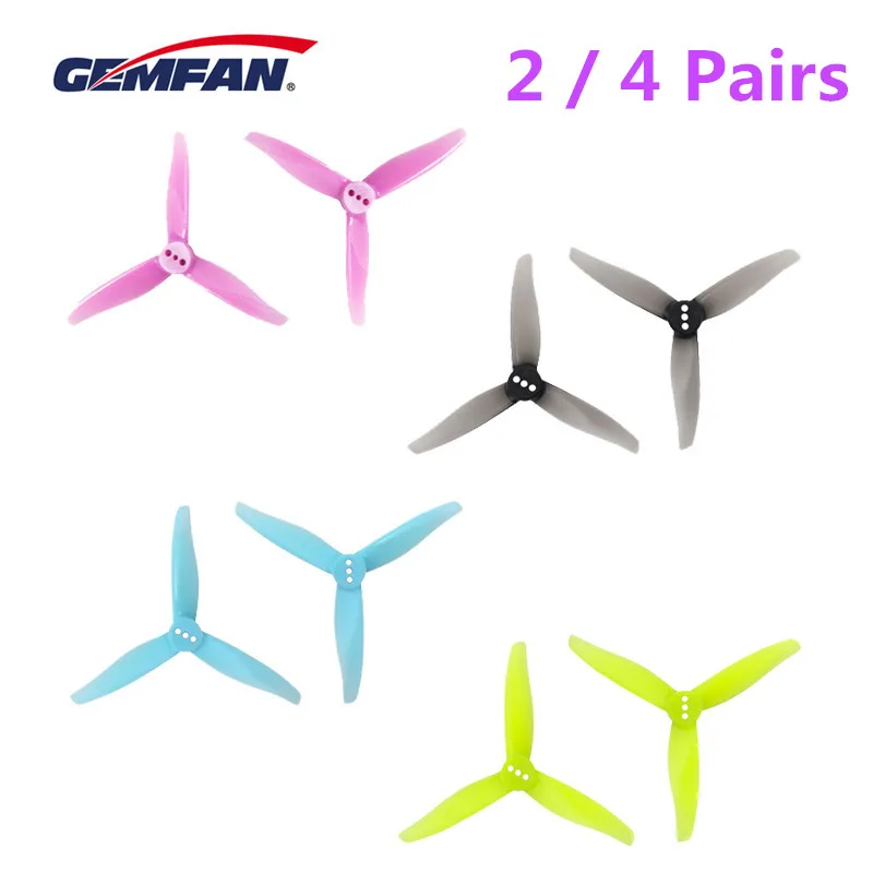 2 / 4 Pairs GEMFAN 3016 3 Inch 3-blade 1.5mm/2mm Hole PC Propeller for RC Drone Quadcopter Multicopter DIY Accs Spare Parts | Игрушки и