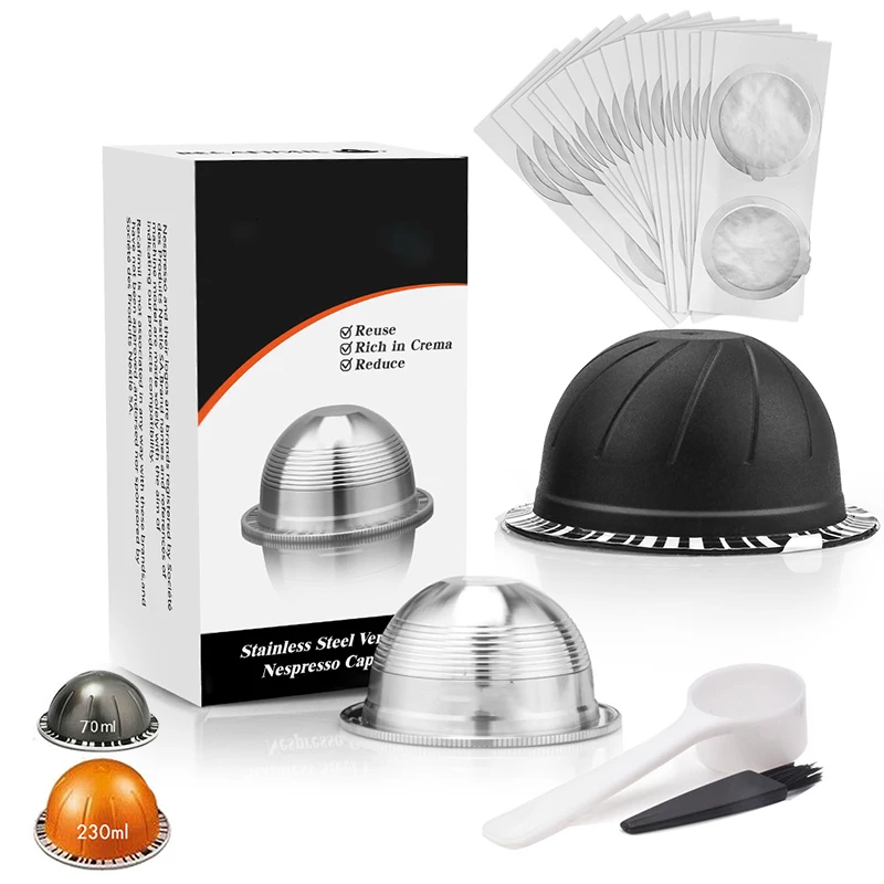 Многоразовый набор капсул для кофе Nespresso Vertuo ENV135BAE& Krups XN 9031 многоразовые кухонные аксессуары