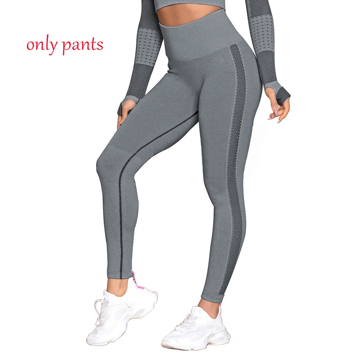 6034pantsblack Комплект из 2 предметов для йоги, женская одежда для спортзала и фитнеса, комплект с леггинсами с высокой талией, удобный комплект для тренировок и йоги, пикантная Спортивная одежда для тренировок - Цвет: 6034pantsblack