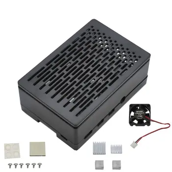 

1Set ABS Protective Case Cover Enclosure with Cooling Fan for Raspberry Pi 4B