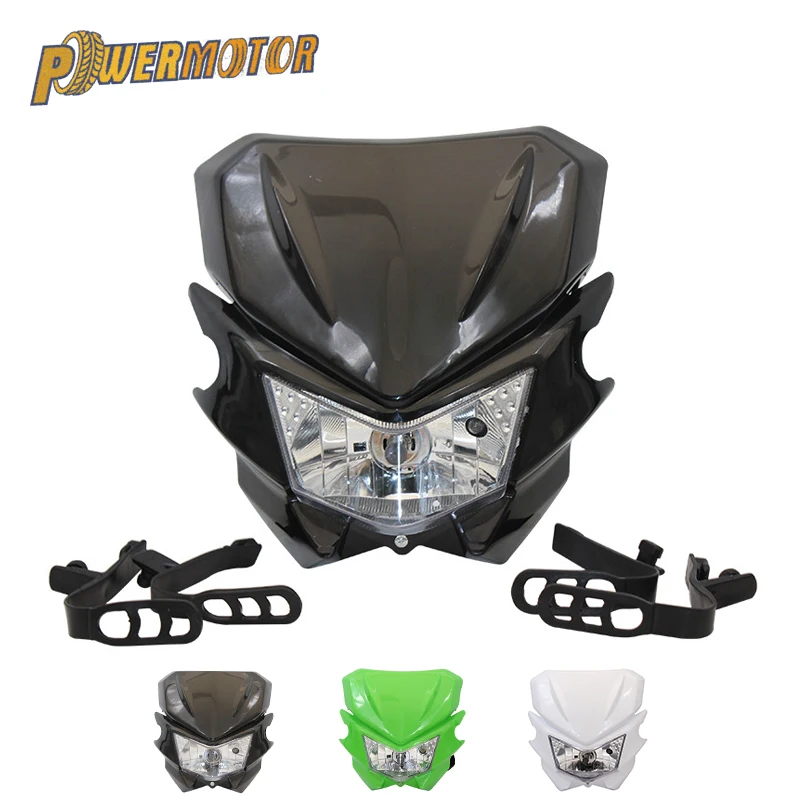 

Motorcycle Universal Headlight 12V 35W H4 Headlight Fairing For KLX KX 110 WR250F WR450F Headlight Headlamp Dirt Bikes Off Road