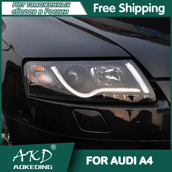 

For Car AUDI A6 Headlights 2005-2011 DRL Day Running Light LED Bi Xenon Bulb Fog Lights Car Accessory AUDI A6 Head Lamp