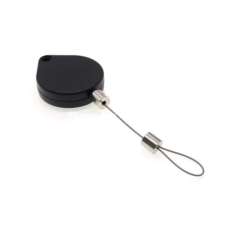 50 pcs 1.5 meter Drop shape retractable pull box merchandise anti theft recoiler for phone, watch ,bag ,jewelry,glasses