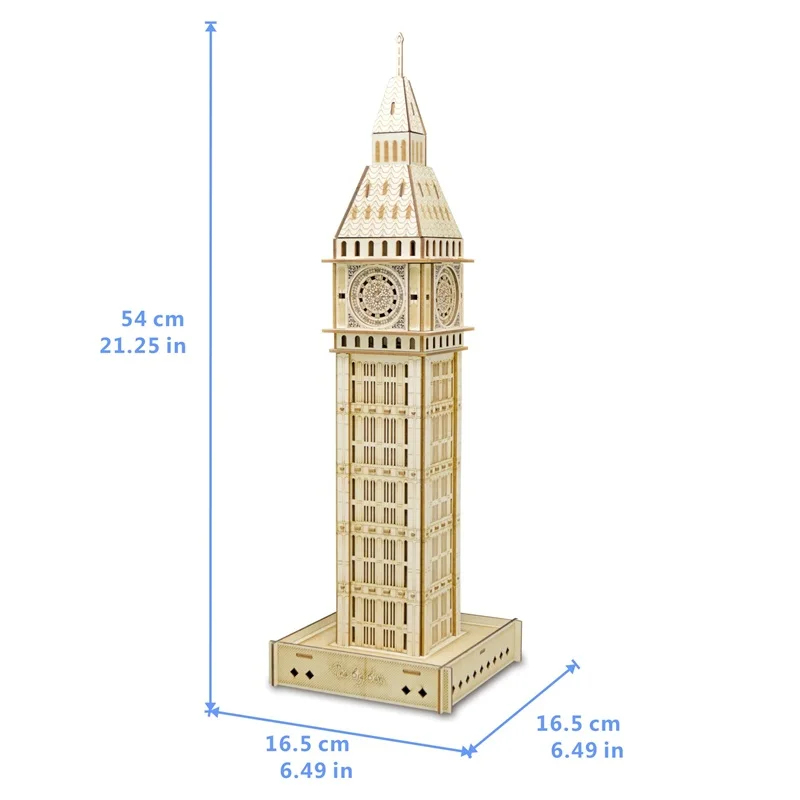 DIY Big Ben 3D деревянная модель здания детские игрушки-Пазлы ручной работы Обучающие игры собрать наборы рождественские подарки на день рождения